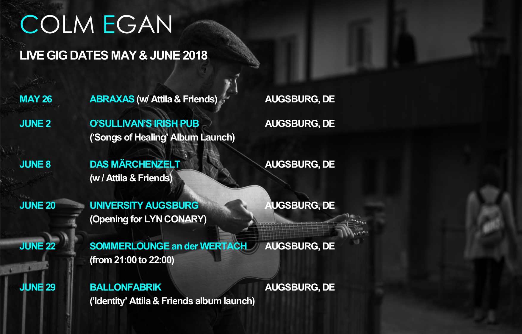 Gigs may and June 2018